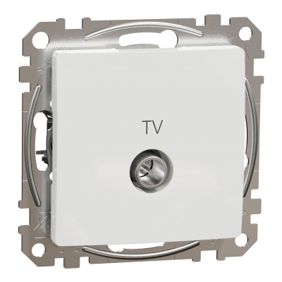 Sedna Design & Elements Gniazdo antenowe TV przelotowe 10dB białe SDD111478 SCHNEIDER (SDD111478)