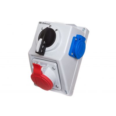 Zestaw instalacyjny L-0-P Gniazdo 3P+N+Z 1x2P+Z IP54 ELEKTROMET (971614)