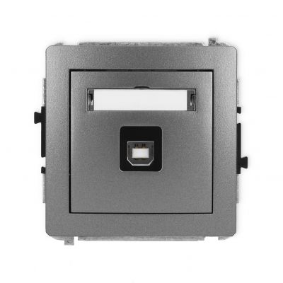 KARLIK DECO Gniazdo pojedyncze USB A-B 2.0 grafitowy 11DGUSB-3 (11DGUSB-3)