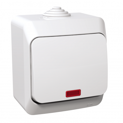 Cedar Plus łącznik krzyżowy z podświetleniem IP44 biały WDE000571 SCHNEIDER (WDE000571)