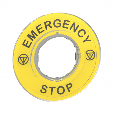 Harmony XB4 Etykieta do ESTOP EMERGENCY STOP ZBY9320 SCHNEIDER (ZBY9320)
