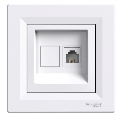 Asfora gniazdo telefoniczne RJ11 biały EPH4100121 SCHNEIDER (EPH4100121)