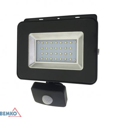 NAŚWIETLACZ LED SMD LOFOT   20W 6000K 1800LM IP65 CZARNY CZ. PIR C65-S-LFS-020BL-6K BEMKO (S-C65-S-LFS-020BL-6K)