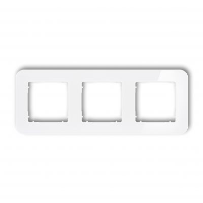KARLIK ICON Ramka potrójna zaokrąglona - efekt szkła (ramka: biała; spód: biały) biały 0-0-IRSZ-3 (0-0-IRSZ-3)