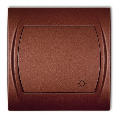 KARLIK LOGO Przycisk zwierny /światło/ podświetlany brązowy metalik 9LWP-5L (9LWP-5L)