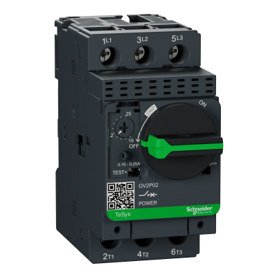 Wyłącznik silnikowy 3P 0,06kW 0,16-0,25A GV2P02 SCHNEIDER (GV2P02)