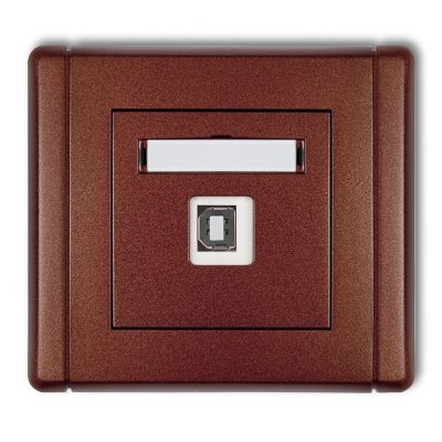 KARLIK FLEXI Gniazdo pojedyncze USB A-B 2.0 brązowy metalik 9FGUSB-3 (9FGUSB-3)