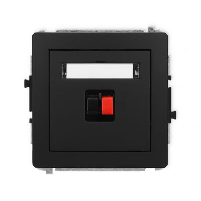 KARLIK DECO Gniazdo pojedyncze głośnikowe czarny mat 12DGG-1 (12DGG-1)