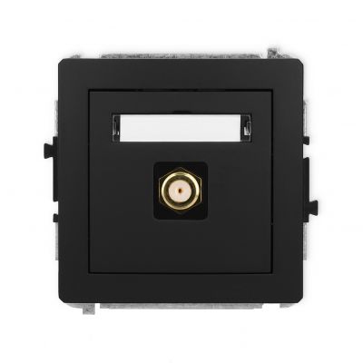 KARLIK DECO Gniazdo pojedyncze antenowe typu F (SAT) pozłacany czarny mat 12DGF-1.1 (12DGF-1.1)