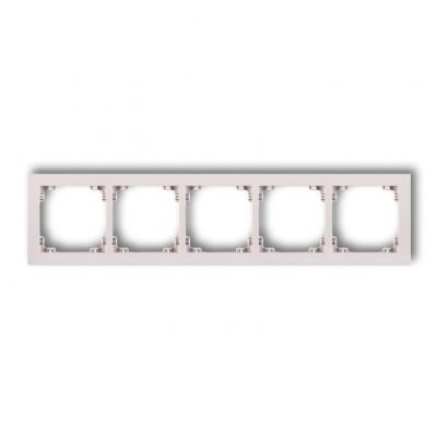 KARLIK DECO Ramka pięciokrotna z tworzywa DECO Pastel Matt pudrowy róż 40DR-5 (40DR-5)