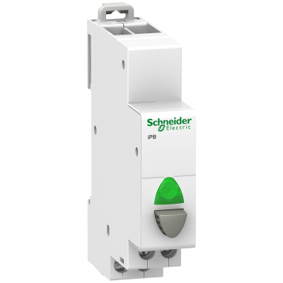 Przycisk pojedynczy z lampką (z samopowrotem) Acti9 iPB-20-10-I 20A 1Z 12-48 VAC/DC A9E18038 SCHNEIDER (A9E18038)
