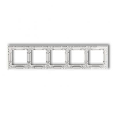 KARLIK DECO Ramka pięciokrotna transparentna DECO Art - efekt szkła (ramka: transparentna; spód: biały) 52-0-DRS-5 (52-0-DRS-5)