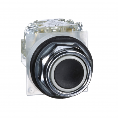 Harmony 9001K Przycisk czarny z samopowrotem metalowy ośmiokątny 1C/O fi30 9001KR1BH13 SCHNEIDER (9001KR1BH13)
