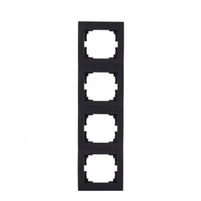 LOGI Ramka poczwórna pionowa 021540042 czarny mat 33580 KANLUX (33580)