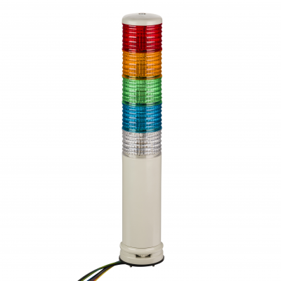 Harmony XVC Kolumna świetlna ROGBC 60mm montaż na podstawie stabilna lub migająca z brzęczkiem 70/85dB,IP54 100/240V XVC6M55SK SCHNEIDER (XVC6M55SK)