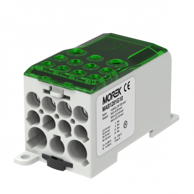 Blok rozdzielczy OJL280A zielony wej: 1xAl/Cu120 wyj: 2x35/5x16/ 4x10mm² MOREK (MAB1281G10)
