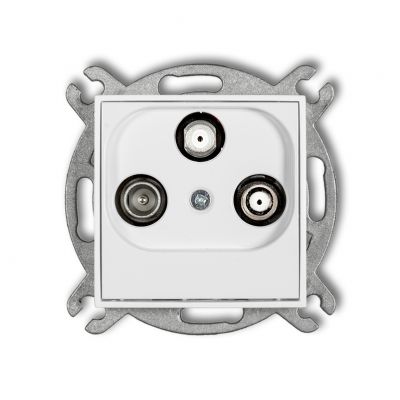 KARLIK ICON Gniazdo antenowe SAT-TV biały mat 25IGSN (25IGSN)