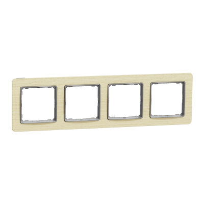 Sedna Design & Elements Ramka poczwórna brzoza efekt drewna SDD380804 SCHNEIDER (SDD380804)