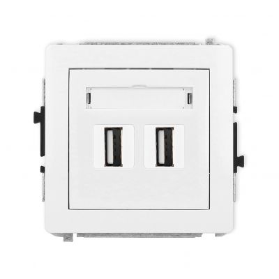 KARLIK DECO Gniazdo podwójne 2xUSB A-A 2.0 biały DGUSB-2 (DGUSB-2)