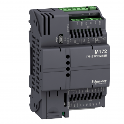 Modicon M172 Sterownik PLC HVAC 2 DI 8 AI 6 DO 2 AO CAN RS485 USB mini B TM172OBM18R SCHNEIDER (TM172OBM18R)