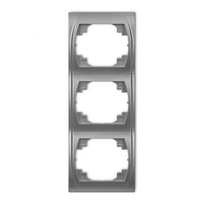 KARLIK LOGO Ramka pionowa potrójna srebrny metalik 7LRV-3 (7LRV-3)