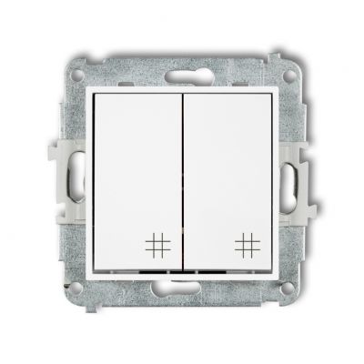 KARLIK MINI Łącznik podwójny krzyżowy biały mat 25MWP-66 (25MWP-66)