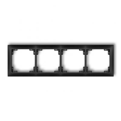 KARLIK DECO Ramka poczwórna z tworzywa DECO Soft czarny mat 12DRSO-4 (12DRSO-4)