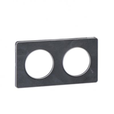 Odace Touch ramka 2-krotna podstawa aluminium kamień ardoise S53P804V SCHNEIDER (S53P804V)