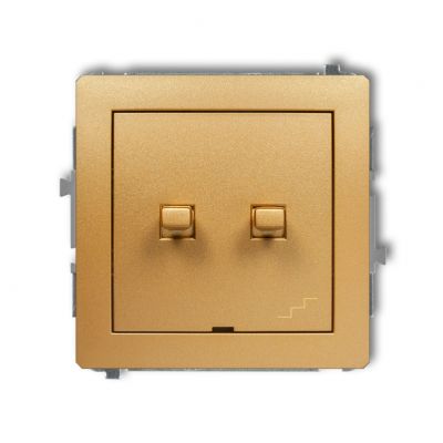 KARLIK DECO Łącznik podwójny schodowy w stylu amerykańskim złoty 29DWPUS-33 (29DWPUS-33)