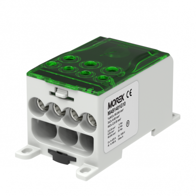 Blok rozdzielczy OJL400A zielony in1xAl/Cu240 wyj: 4x35/3x50mm² MOREK (MAB1401G10)