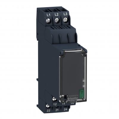 Zelio Control Przekaźnik kontroli 3 fazowy 183 528V AC styk 2C/O RM22TG20 SCHNEIDER (RM22TG20)