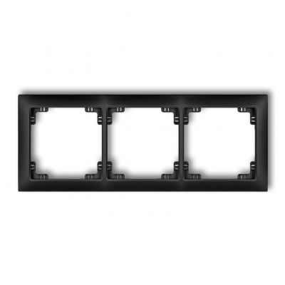KARLIK DECO Ramka potrójna z tworzywa DECO Soft czarny mat 12DRSO-3 (12DRSO-3)