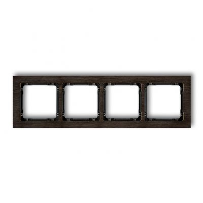 KARLIK DECO Ramka poczwórna - efekt drewna (ramka wenge; spód czarny) DRD-4G (DRD-4G)