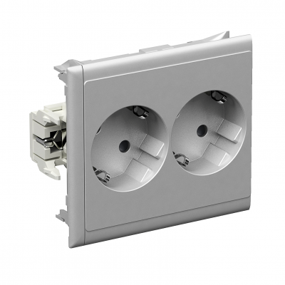 Thorsman Gniazdo slave 2x2P+PE Shucko aluminium 5940013 SCHNEIDER (5940013)