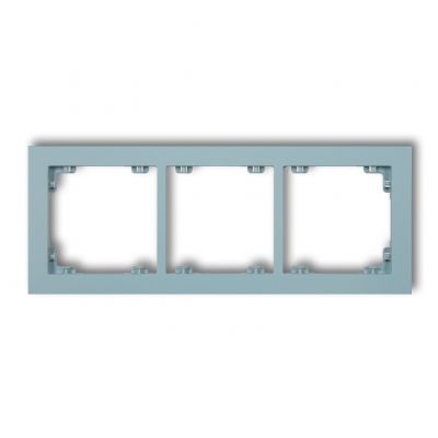 KARLIK DECO Ramka potrójna z tworzywa DECO Pastel Matt lazurowa 48DR-3 (48DR-3)