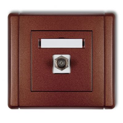 KARLIK FLEXI Gniazdo antenowe pojedyncze typu F (SAT) niklowane brązowy metalik 9FGF-1 (9FGF-1)