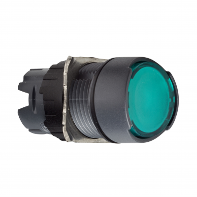 Harmony XB6 Przycisk płaski zielony z samopowrotem LED plastikowy okrągły ZB6AW3 SCHNEIDER (ZB6AW3)