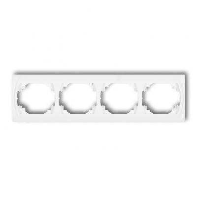 KARLIK LOGO Ramka pozioma poczwórna biała LRH-4 (LRH-4)