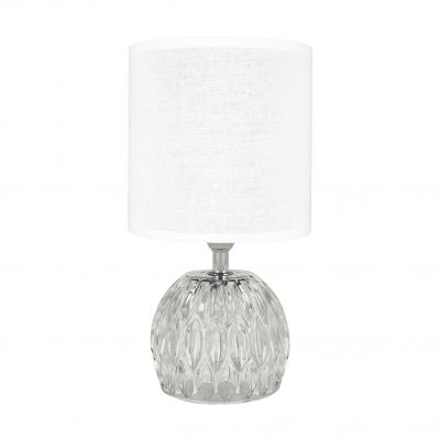 Lampka stołowa nocna ZEFIR E14 biała glamour IDEUS (04723)