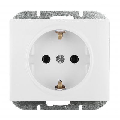 Gniazdo pojedyncze podtynkowe 2P+Z Schuko Onyx, 16A, 250V, PT-17O, biały (OR-OE-7505(GS)/W)