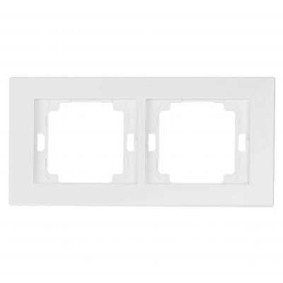 Ramka podwójna Onyx, Ra-2O, biały (OR-OE-7520/2/W)