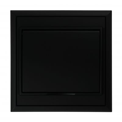 Gniazdo pojedyncze podtynkowe 2P+Z, bryzgoszczelne z klapką Luna, 16A, 250V, PT-16LH, czarny (OR-OE-7605/BB)