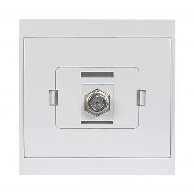 Gniazdo pojedyncze typ F Luna, TV/F-F1/L1, biały (OR-OE-7614/W)