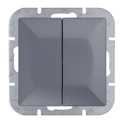 Łącznik podtynkowy świecznikowy Pearl, 10A, 250V, WP-2P, antracyt (OR-OE-7701/A)