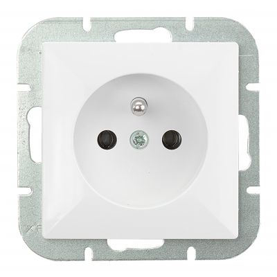 Gniazdo pojedyncze podtynkowe 2P+Z Pearl, 16A, 250V, PT-16P, biały (OR-OE-7705/W)