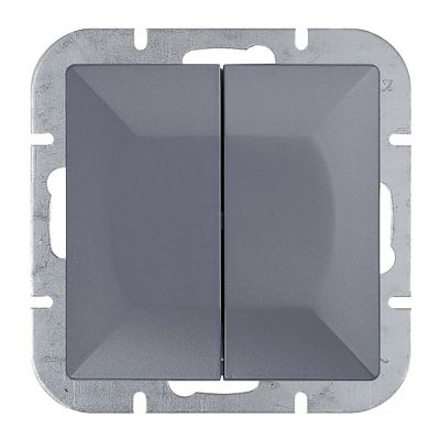 Łącznik roletowy podtynkowy Pearl, 10A, 250V, WP-10P, antracyt (OR-OE-7708/A)