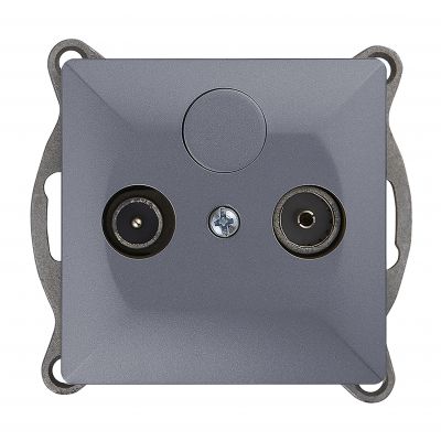 Gniazdo abonenckie "RTV" Pearl, 1,5dbt, GAP-P/K, antracyt (OR-OE-7712/RTV/K/A)