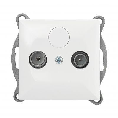 Gniazdo abonenckie "RTV" Pearl, 1,5dbt, GAP-P/K, biały (OR-OE-7712/RTV/K/W)