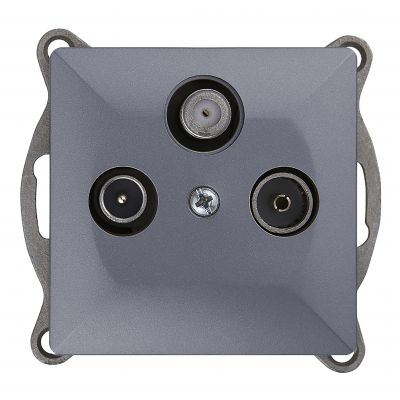 Gniazdo abonenckie ,,RTV/SAT" Pearl, GAPS-2P, antracyt (OR-OE-7713/RTV/SAT/A)