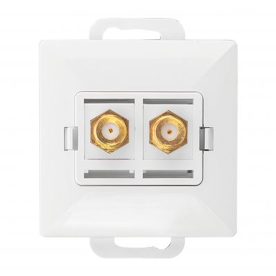 Gniazdo podw. typu F Pearl, TV/F-F/P2, biały (OR-OE-7714/2/W)